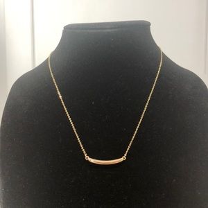 Loft Gold Tone Smile Necklace